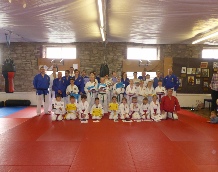 Image showing junior group from Kuonji Ju Jitsu, in dojo